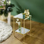 Voir la diapositive 4 : Paris Prix Table d'Appoint Carrée Design  Palace  46cm Or