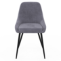 Voir la diapositive 4 : ID MARKET Lot de 4 chaises THALYA en velours gris clair avec accoudoirs