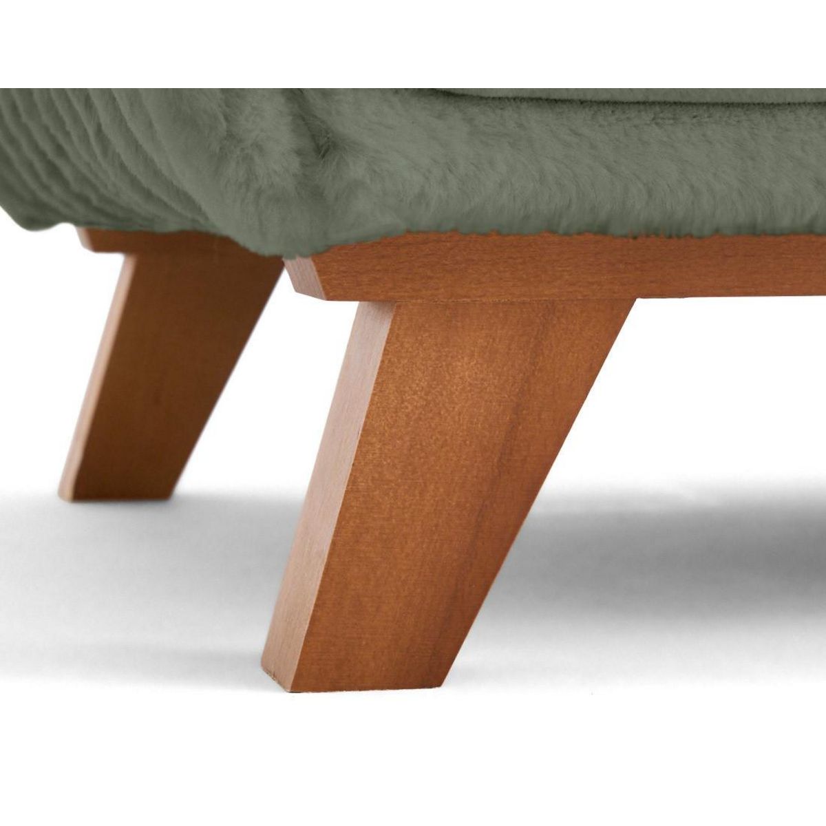 BEST MOBILIER Cristal - bout de lit - en fausse fourrure côtelée