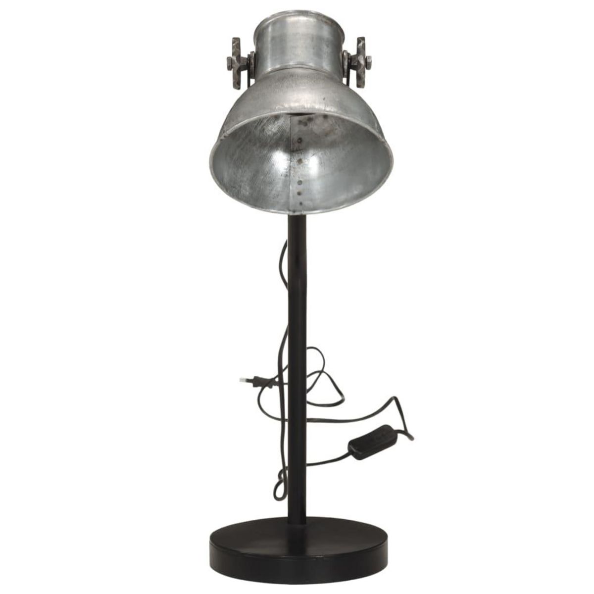 VIDAXL Lampe de bureau 25 W argent vintage 17x17x60 cm E27