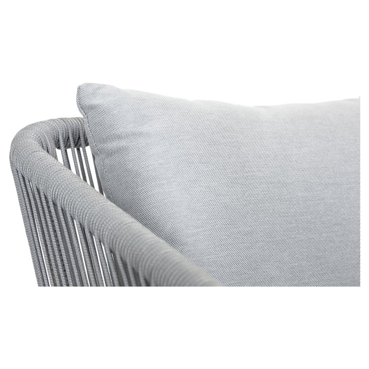 JARDILINE Salon bas de jardin - 2 places - Aluminium - Gris - AMORGOS