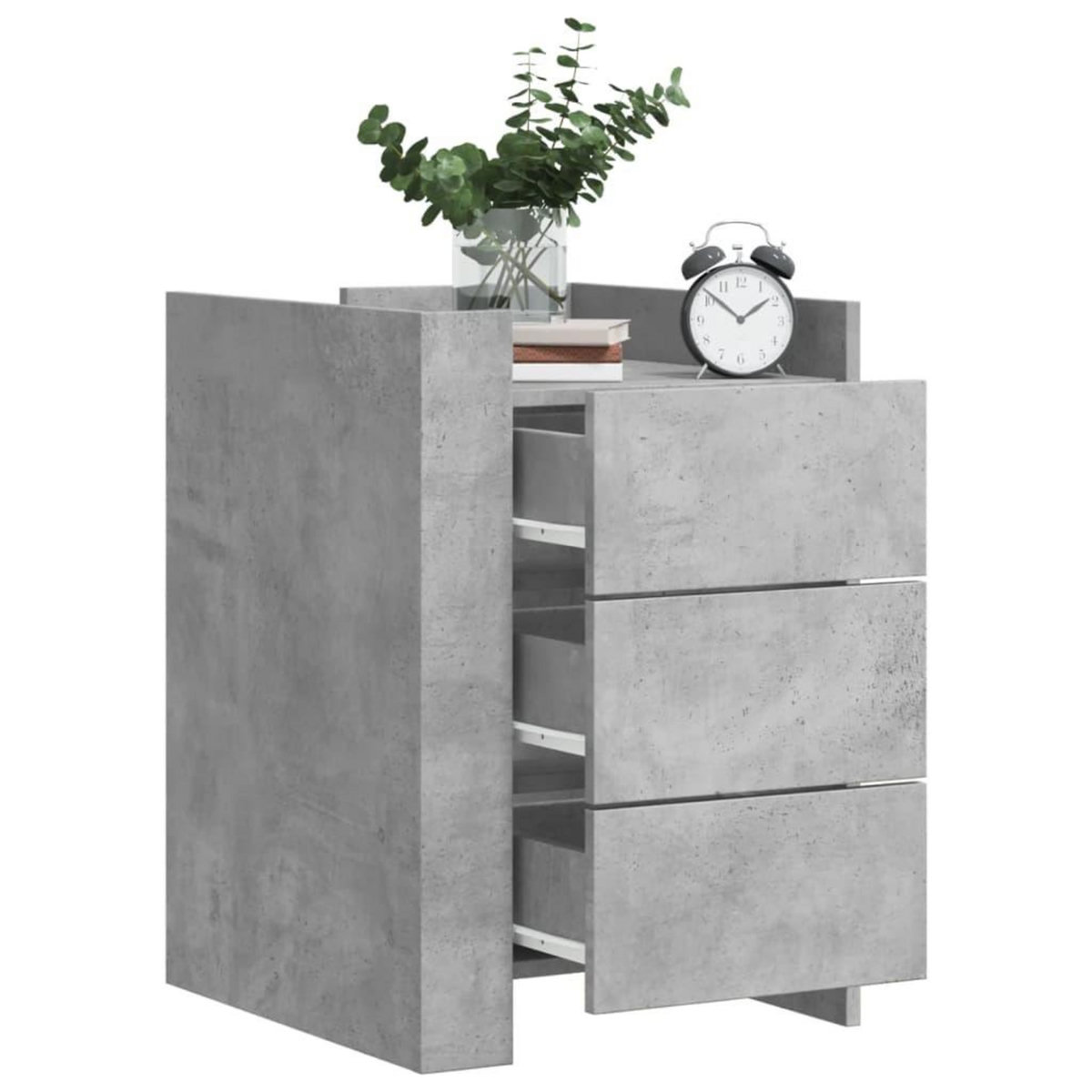 VIDAXL Table de chevet gris beton 45x50x65 cm bois d'ingenierie