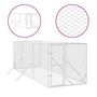 Voir la diapositive 2 : VIDAXL Chenil d'exterieur pour chiens argente 2x6x2 m acier galvanise