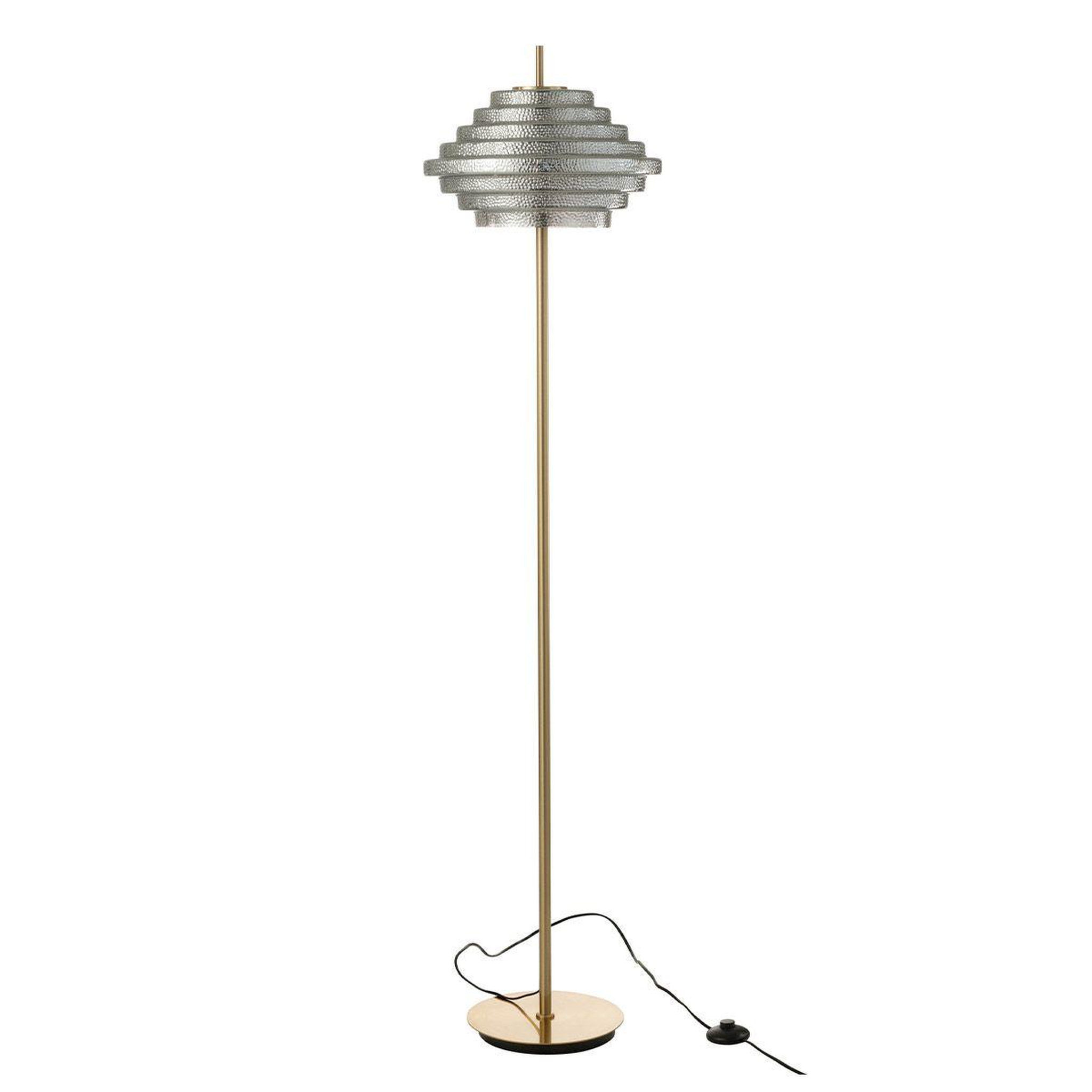 J-LINE Lampadaire design  merla  154cm fumé