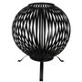 Voir la diapositive 1 : ESSCHERT DESIGN Esschert Design Balle a feu Bandes Noir Acier au carbone FF400