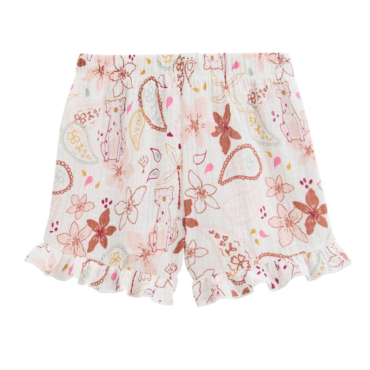 Petit Béguin Ensemble enfant t-shirt et short en gaze de coton Arizona