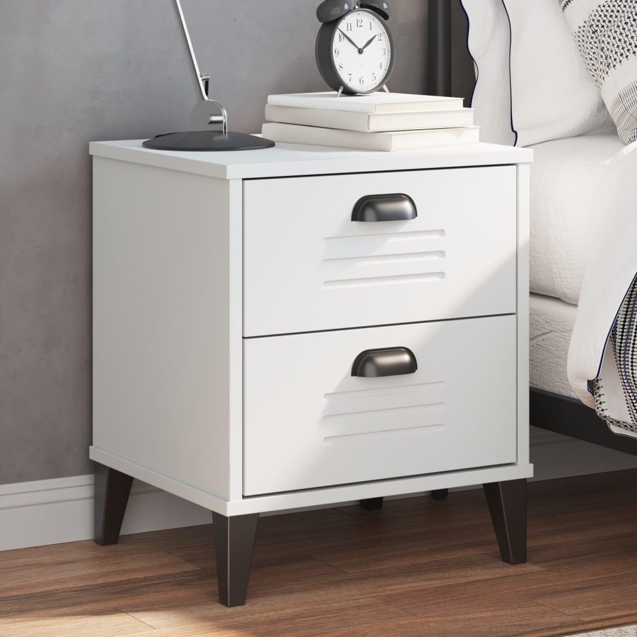 VIDAXL Table de chevet VIKEN blanc bois d'ingenierie