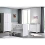 Voir la diapositive 1 : Paris Prix Pack - Lit Bébé 60x120cm, Commode & Armoire  Erik I  Blanc