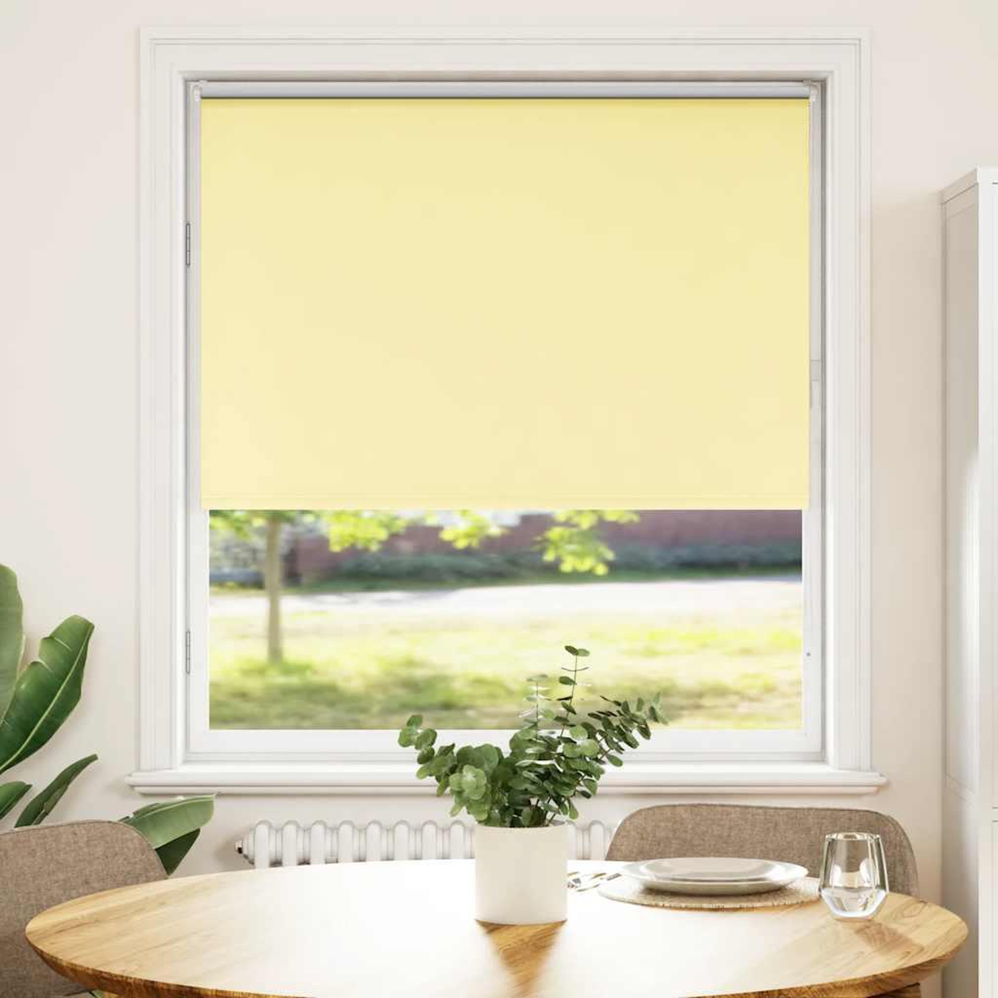 Voir la diapositive 2 : VIDAXL Store enrouleur occultant jaune largeur du tissu 95,7 cm