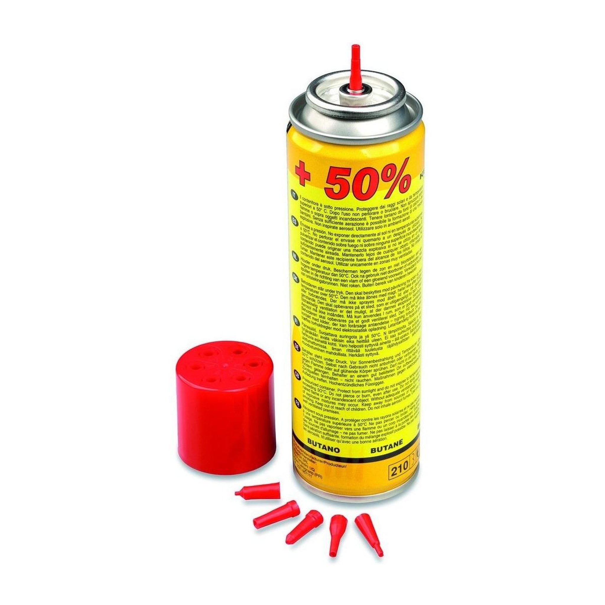 Kemper Cartouche de gaz butane 90gr livrée avec 6 adaptateurs de recharge KEMPER