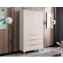 Voir la diapositive 5 : BEST MOBILIER Boccioni - buffet haut - beige - 104x180 cm