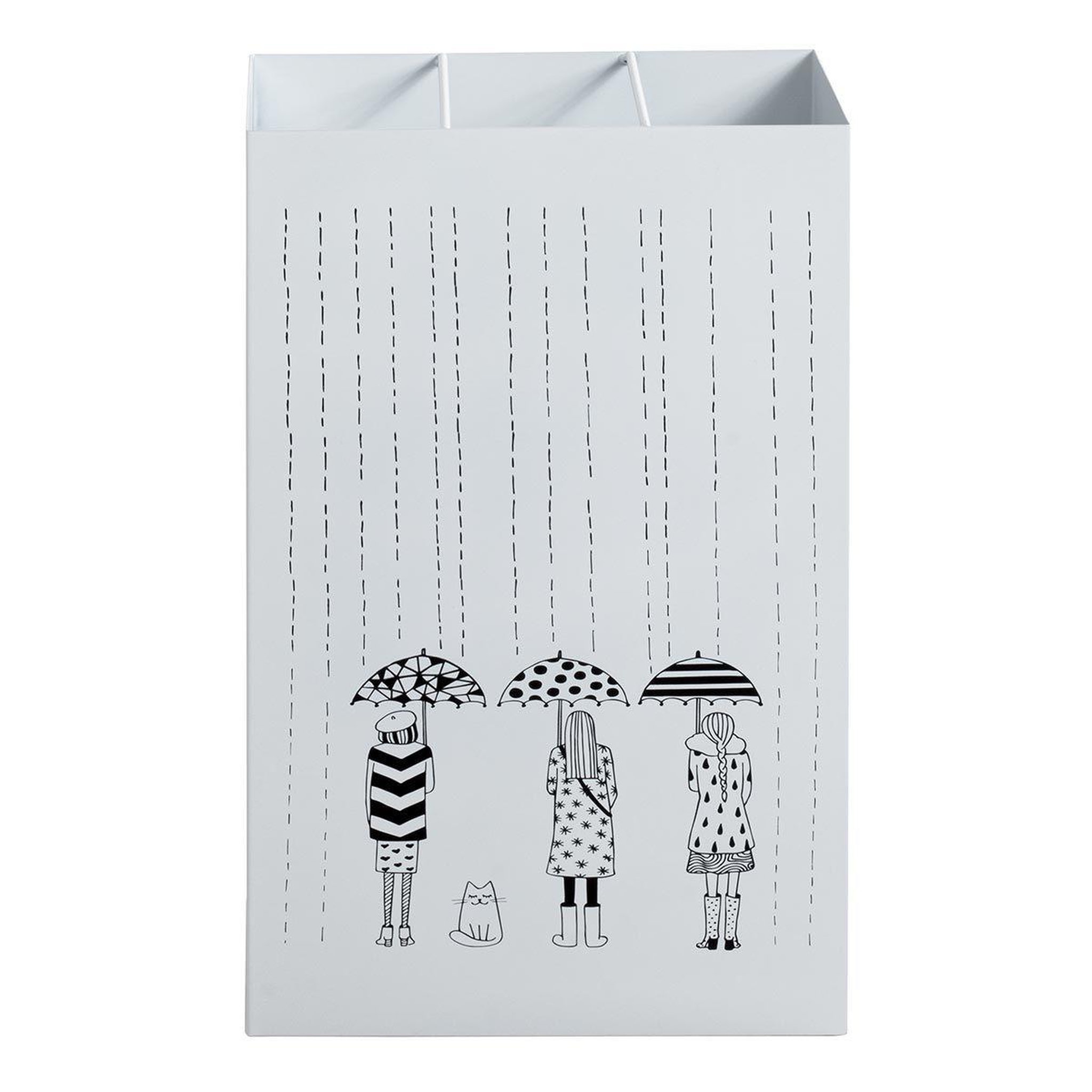 Voir la diapositive 2 : Paris Prix Porte-parapluie design  motif  48cm blanc laqué
