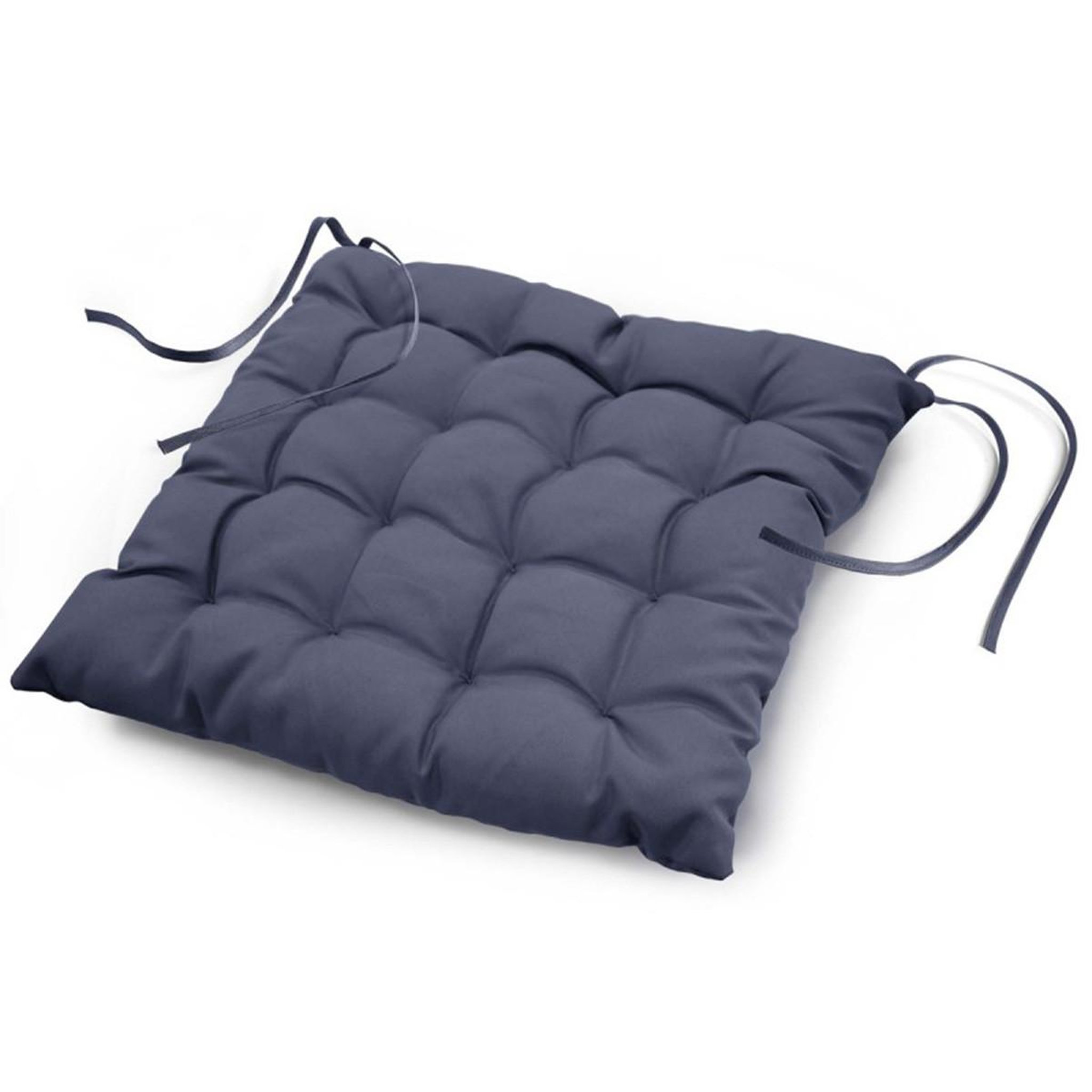 Douceur d'Intérieur Galette de chaise matelassée  essentiel  40x40cm béton