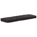 VIDAXL Coussin de plancher de palette Coton 120x40x7 cm Noir