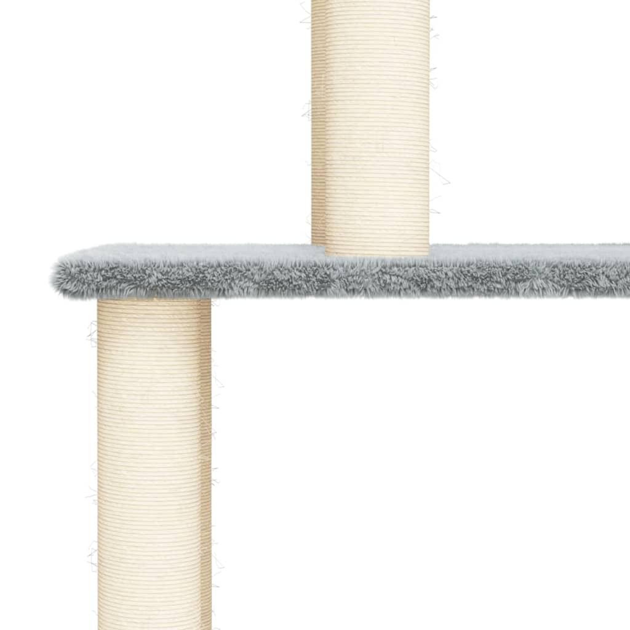 Voir la diapositive 5 : VIDAXL Arbre a chat avec griffoirs en sisal gris clair 183 cm