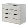 Voir la diapositive 5 : Vipack Lit Mi-Hauteur Scott Un Bureau  Commode 4 Tiroirs Blanc