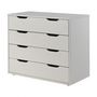 Voir la diapositive 5 : Vipack Lit Mi-Hauteur Scott Un Bureau  Commode 4 Tiroirs Blanc