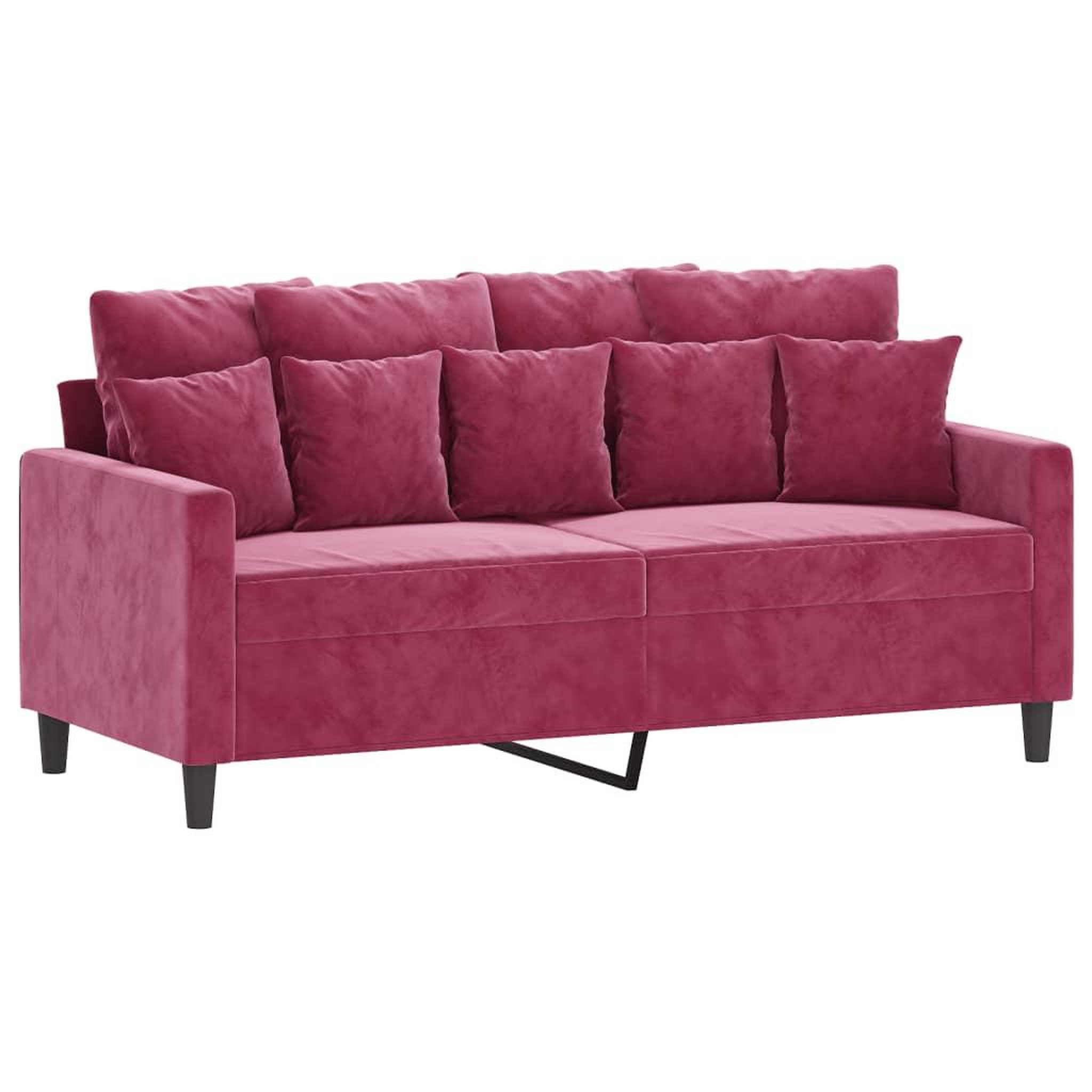 Voir la diapositive 4 : VIDAXL Ensemble de canapes 2 pcs avec coussins Rouge bordeaux Velours