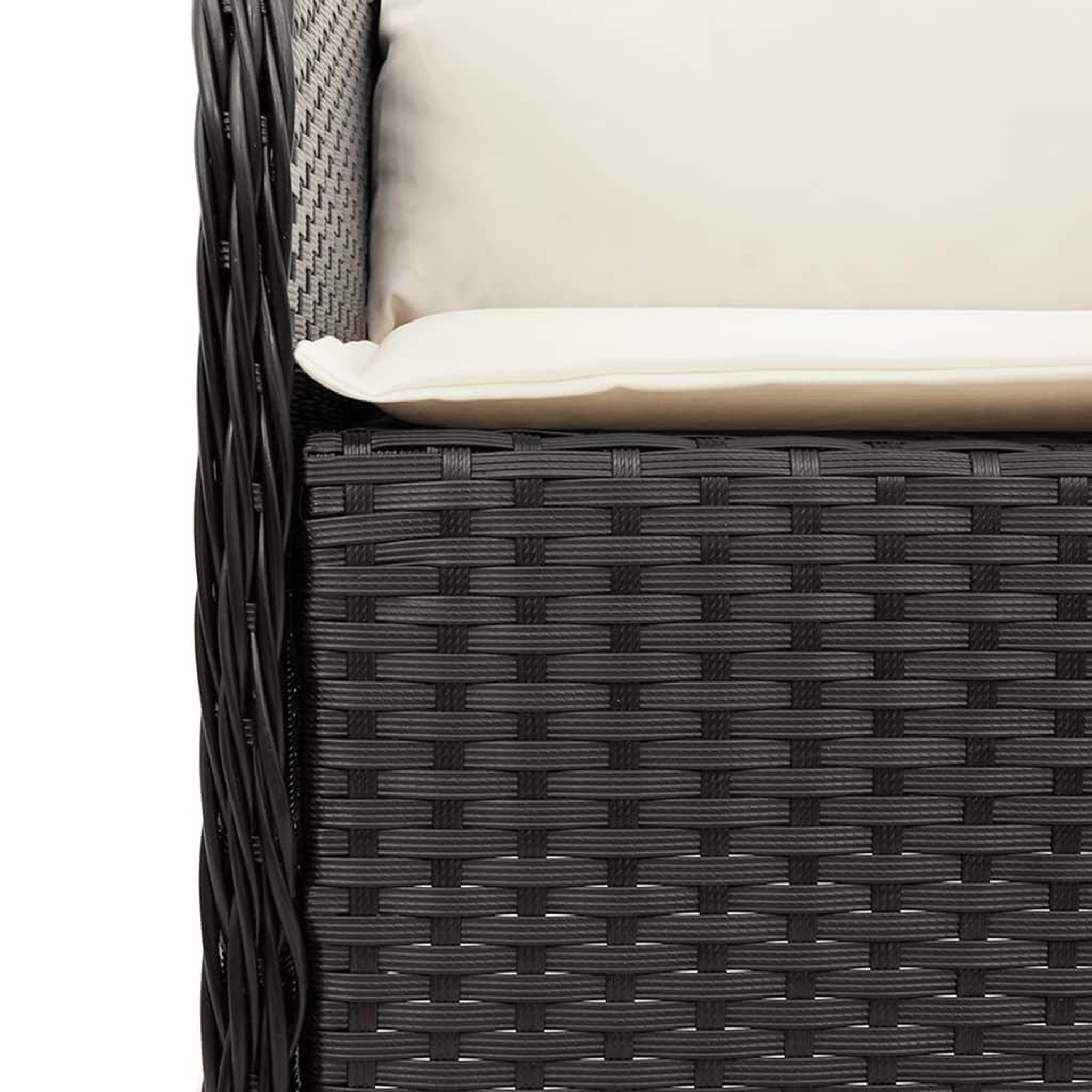 Voir la diapositive 5 : VIDAXL Ensemble a manger de jardin coussins 7pcs Noir Resine tressee