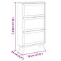 Voir la diapositive 6 : Finori Finori Armoire a chaussures Bali 49A Chene sonoma/ impression de canne