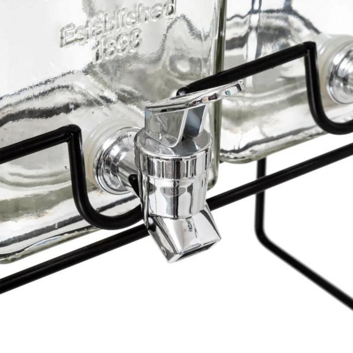 SECRET DE GOURMET Distributeur de Boisson  Modern Wood  4,5L Transparent