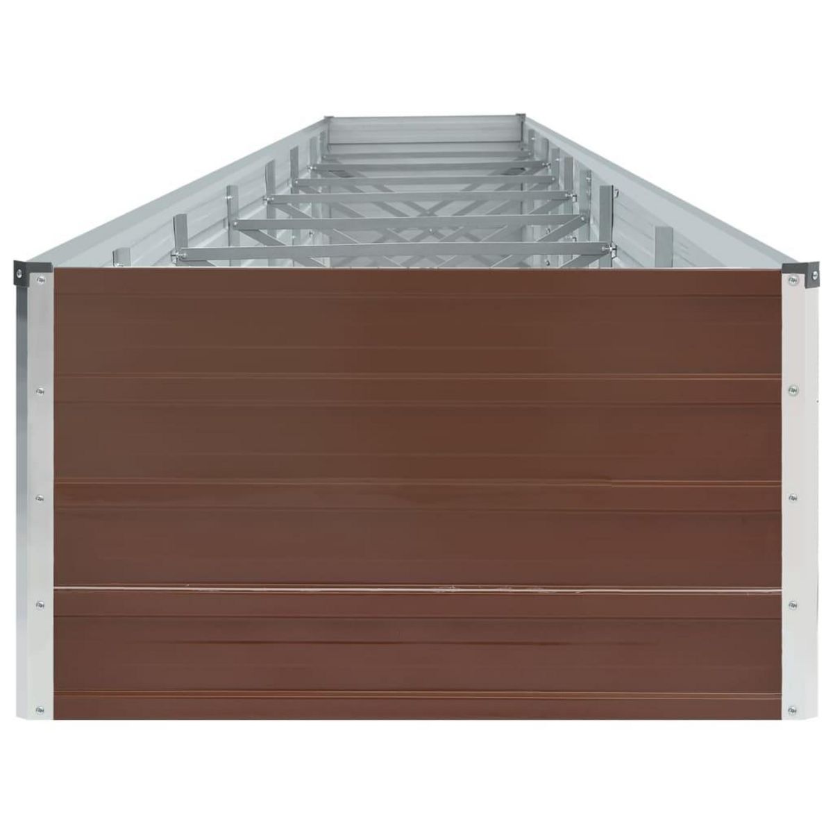 VIDAXL Lit sureleve de jardin Acier galvanise 600x80x45 cm Marron