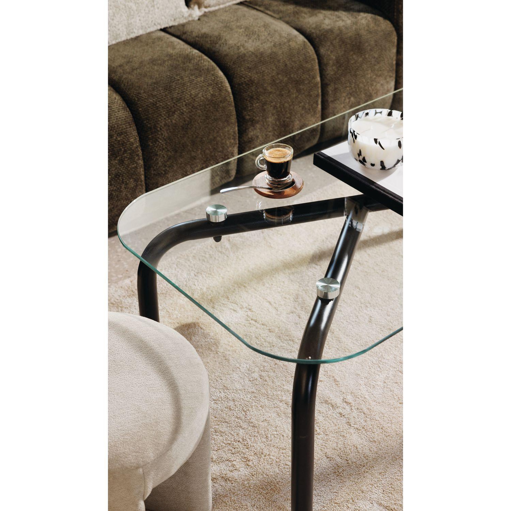 Voir la diapositive 6 : ATMOSPHERA Table basse en verre hecate - noir