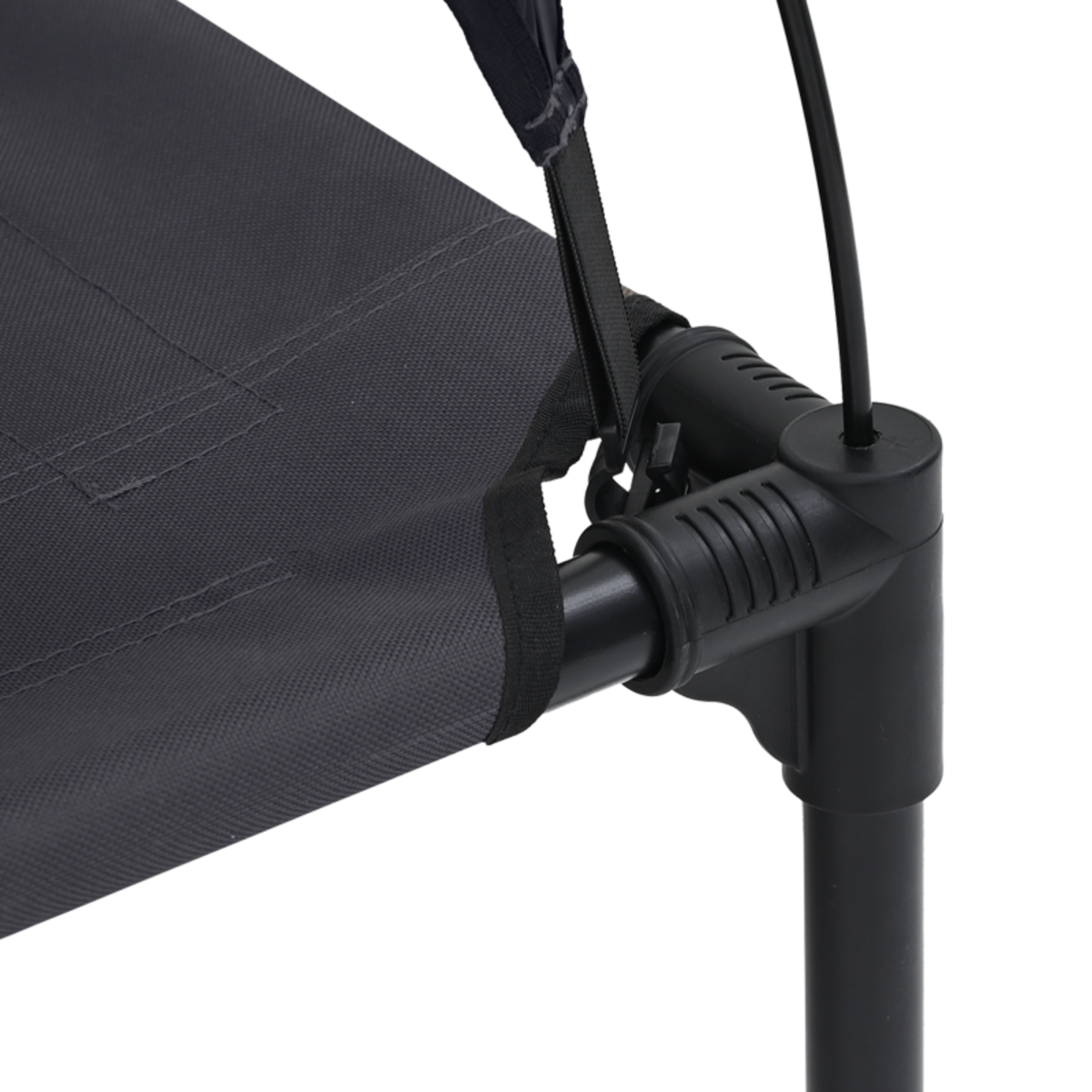 VIDAXL Lit pour Chien Surélevé avec Toit Amovible Noir XL Acier