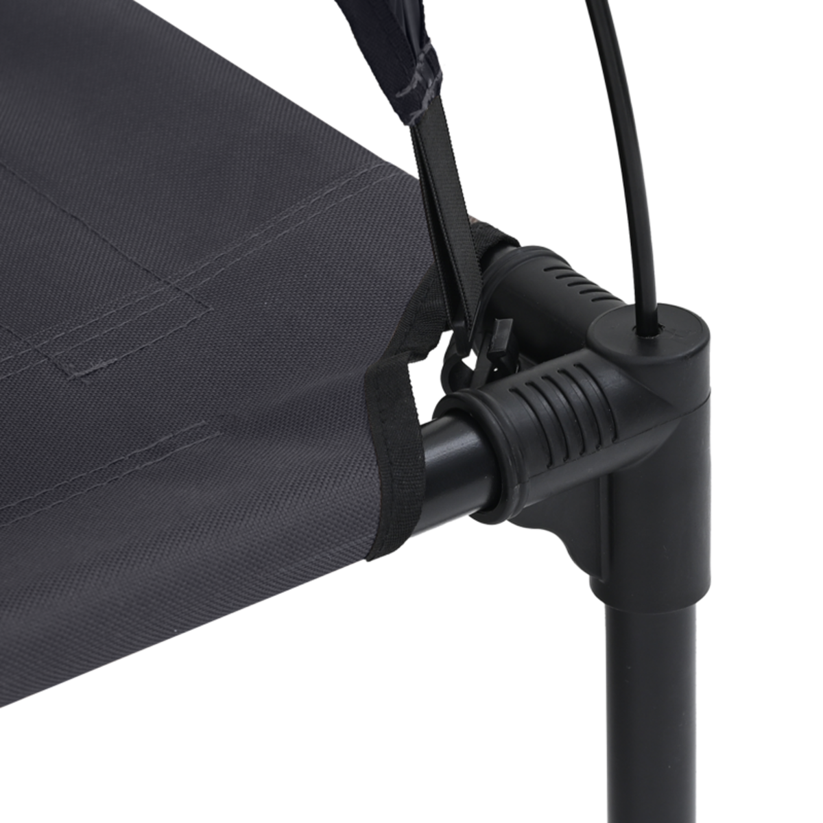 VIDAXL Lit pour Chien Surélevé avec Toit Amovible Noir XL Acier