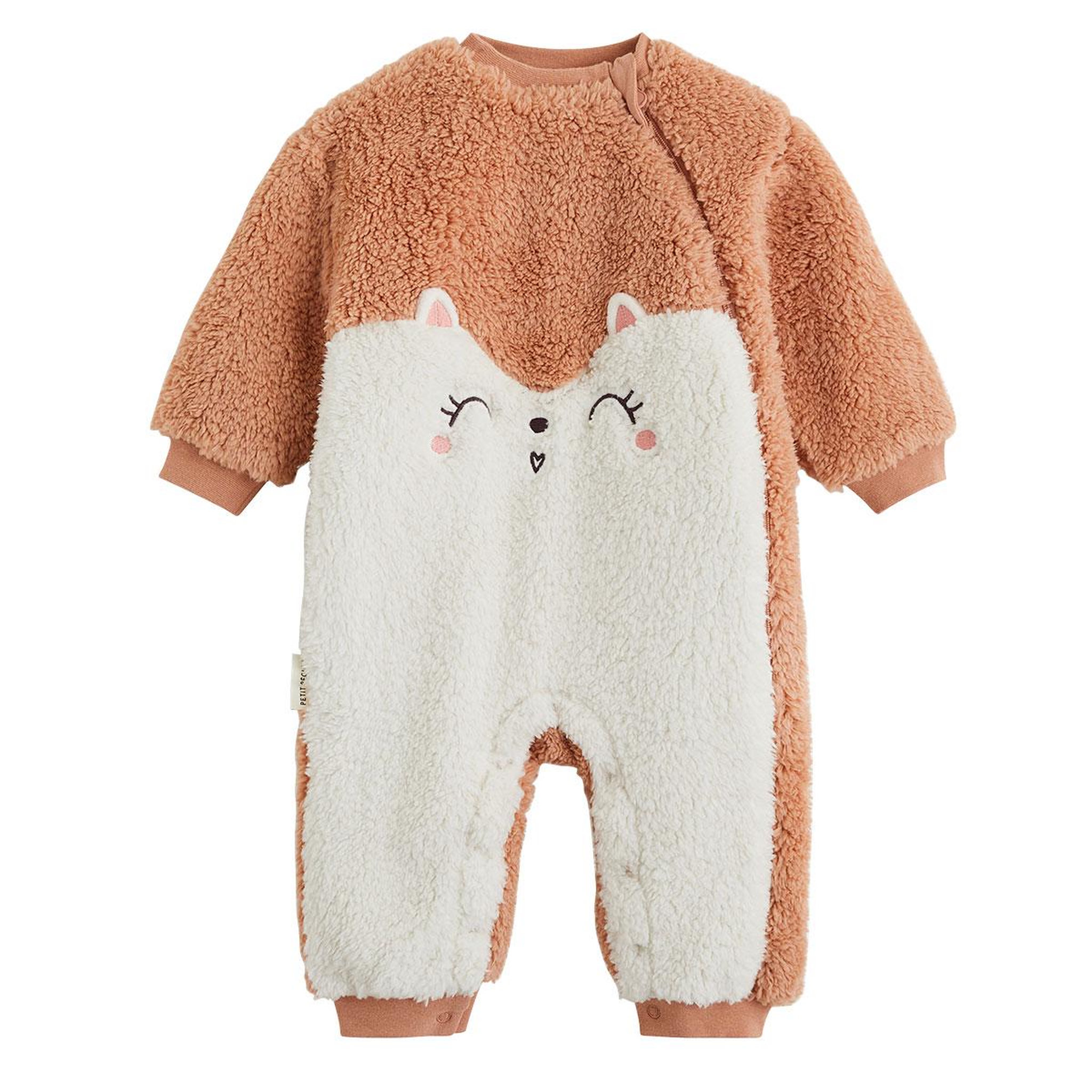 Petit BÃ©guin Surpyjama bébé en sherpa aimée. Coloris disponibles : Rose