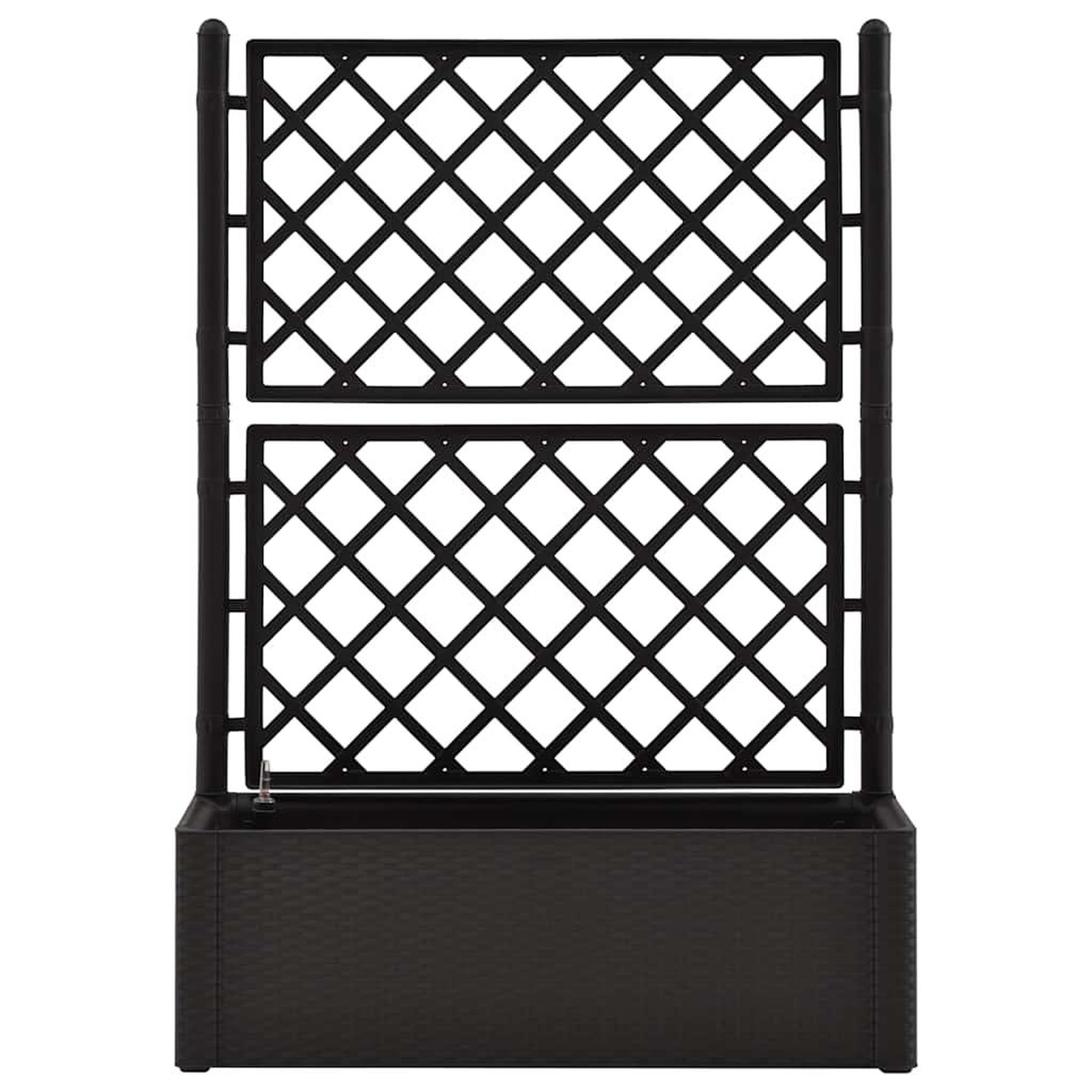Voir la diapositive 4 : VIDAXL Lit sureleve de jardin treillis systeme d'arrosage Anthracite