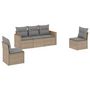 Voir la diapositive 2 : VIDAXL Salon de jardin avec coussins 5 pcs beige resine tressee