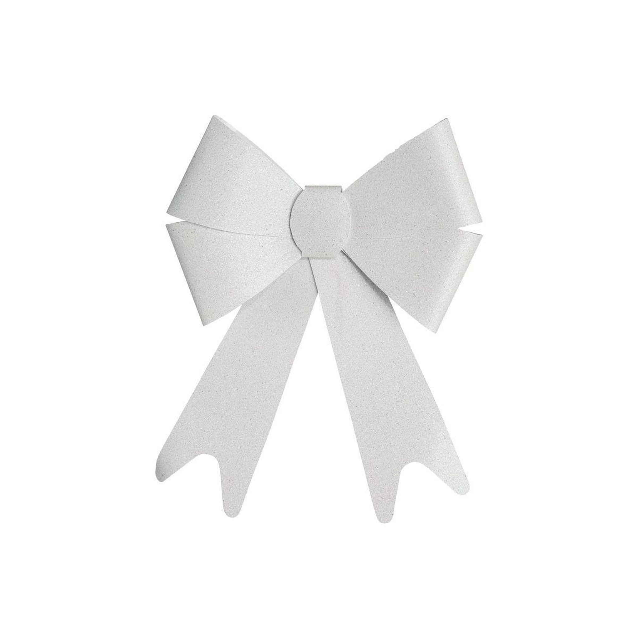 FEERIC LIGHT & CHRISTMAS Nœud déco à paillettes  colorama  30cm blanc