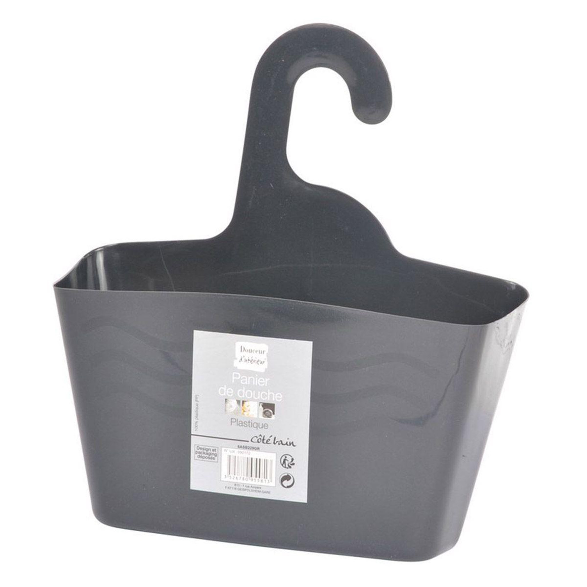 Douceur d'Intérieur Panier de douche  vitamine ii  22cm anthracite