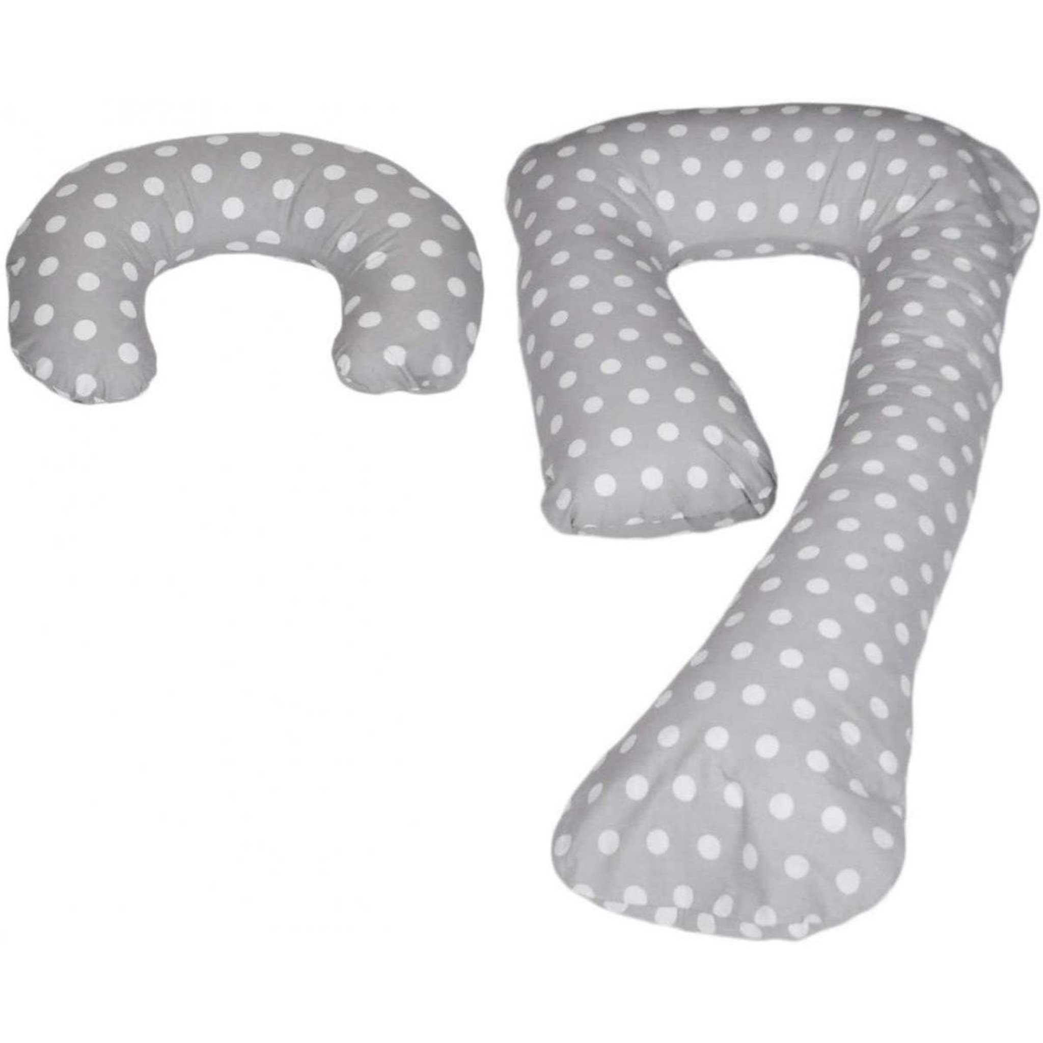 VELINDA Ensemble coussins pre/post natal usages multiples confortable pois de gris
