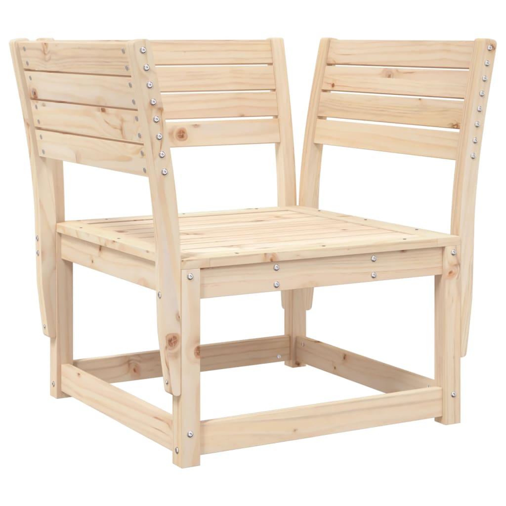 Voir la diapositive 4 : VIDAXL Canape de jardin accoudoirs avec coussins bois massif de pin
