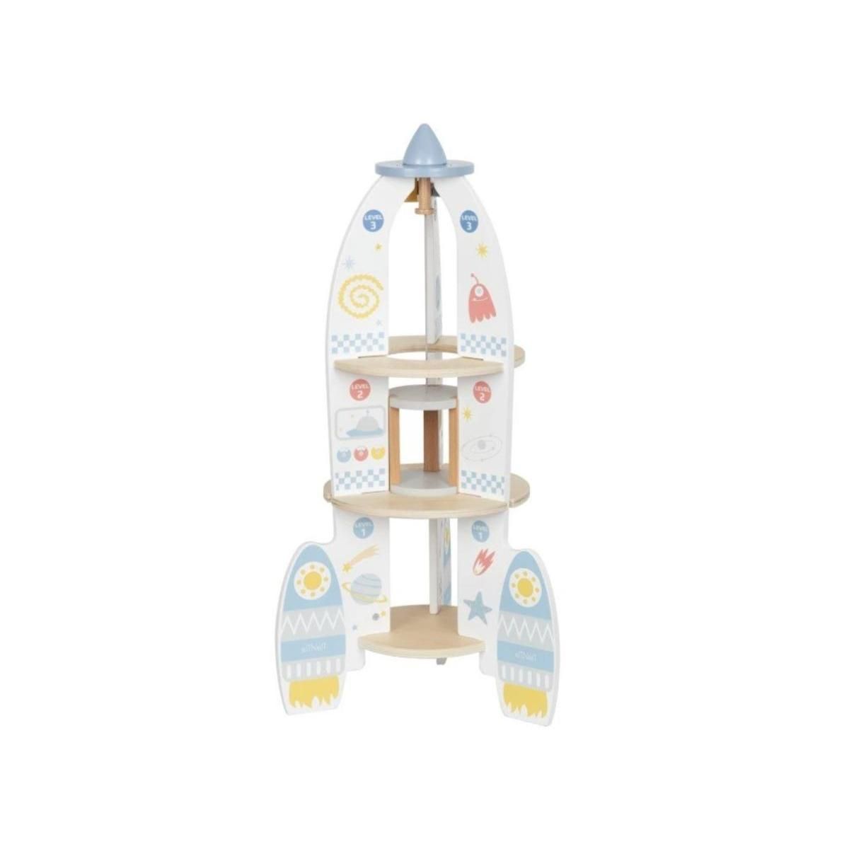 ELINELI Fusée en bois et accessoires