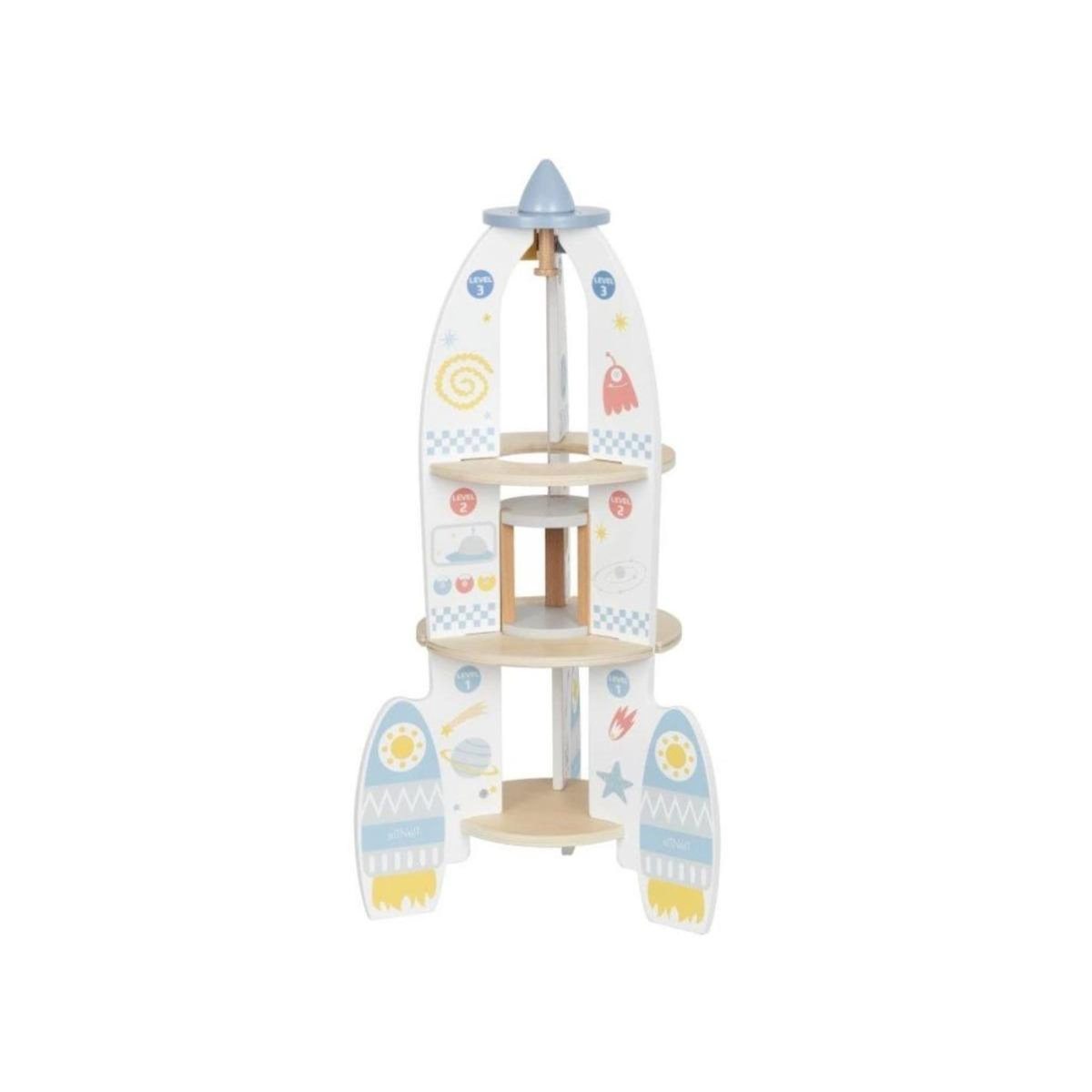 ELINELI Fusée en bois et accessoires