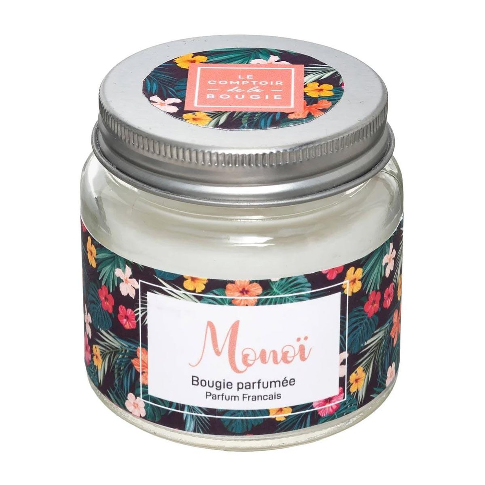 COMPTOIR DE LA BOUGIE Bougie parfumée en verre  bocal  65g monoï
