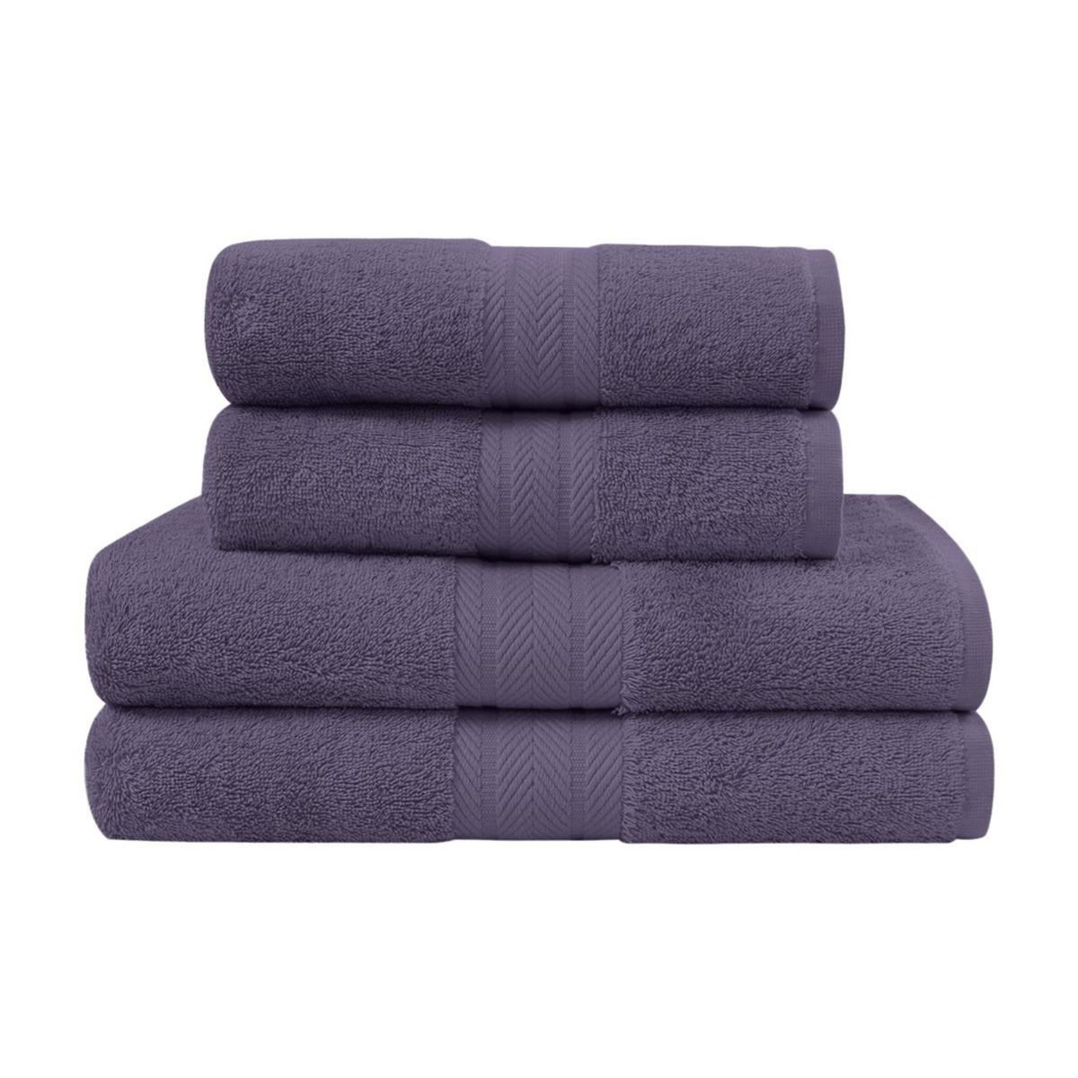 Sensei Maison Ensemble de bain 4 pièces (2 draps de bain + 2 serviettes de toilette) LUXURY