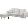 Voir la diapositive 3 : Habitat et Jardin Canapé d'angle réversible en tissu  Gabby  - 3 places - Blanc