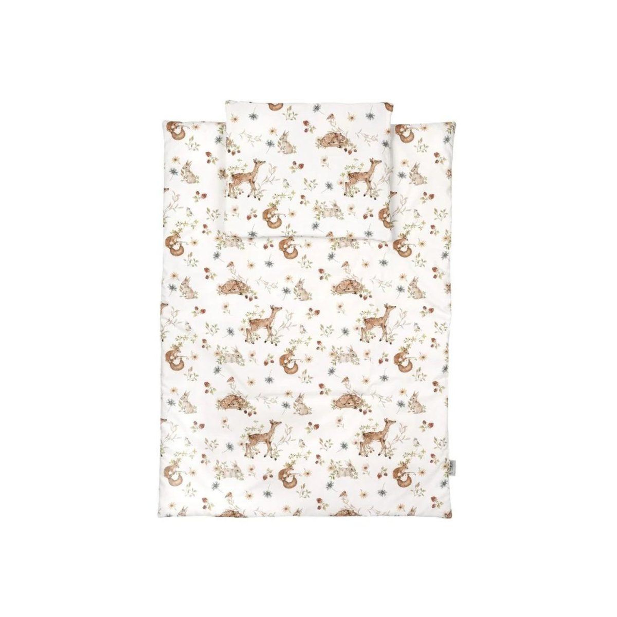WALDIN Parure de lit bébé couette et oreiller 120 × 90 cm - taille L - forêt