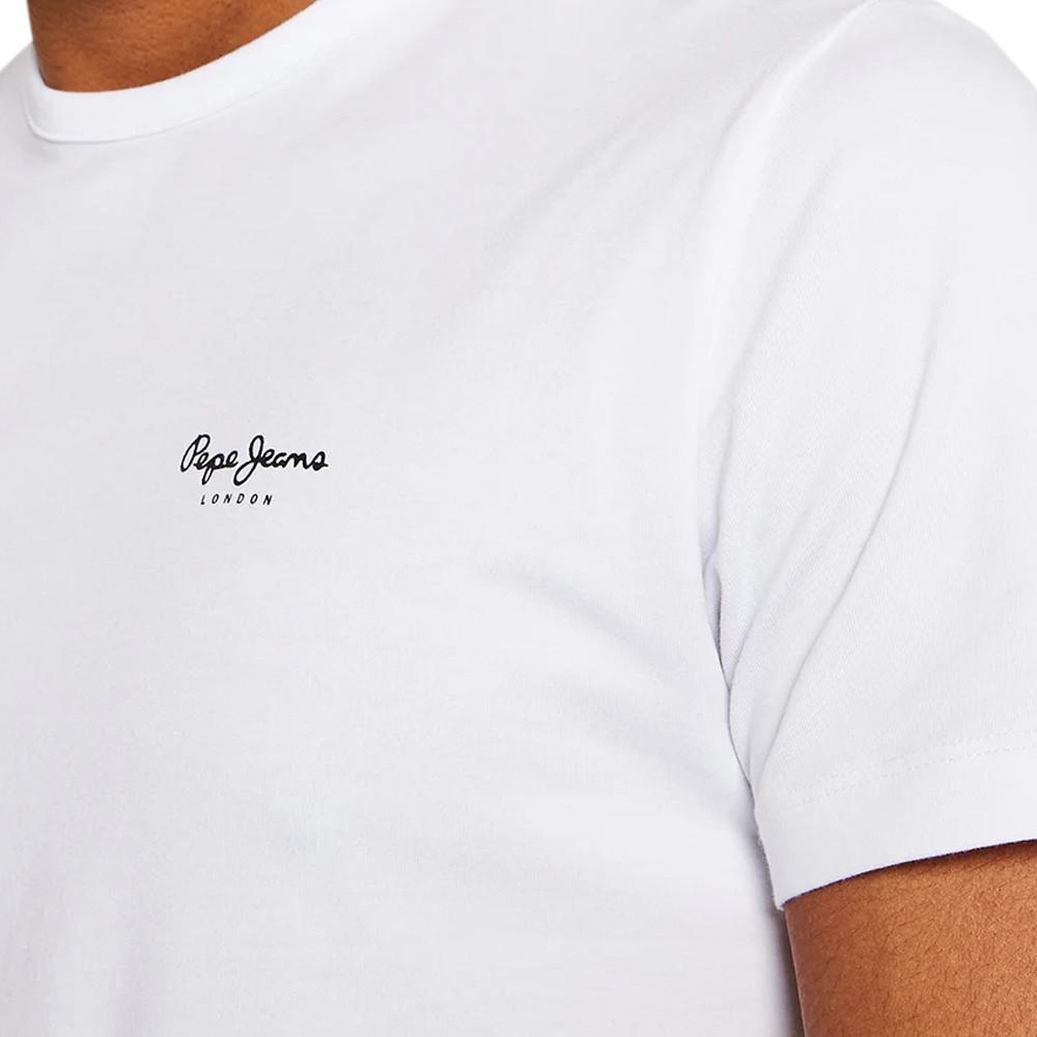 Voir la diapositive 5 : Pepe Jeans T-shirt Blanc Homme Pepe Jeans Original Basic