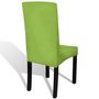 Voir la diapositive 4 : VIDAXL Housse de chaise droite extensible 6 pcs vert