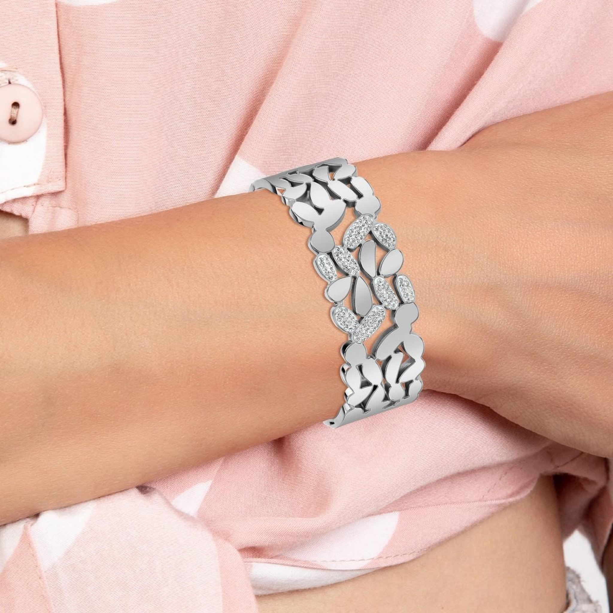 Voir la diapositive 2 : SC CRYSTAL Bracelet par SC Crystal orné de Cristaux scintillants