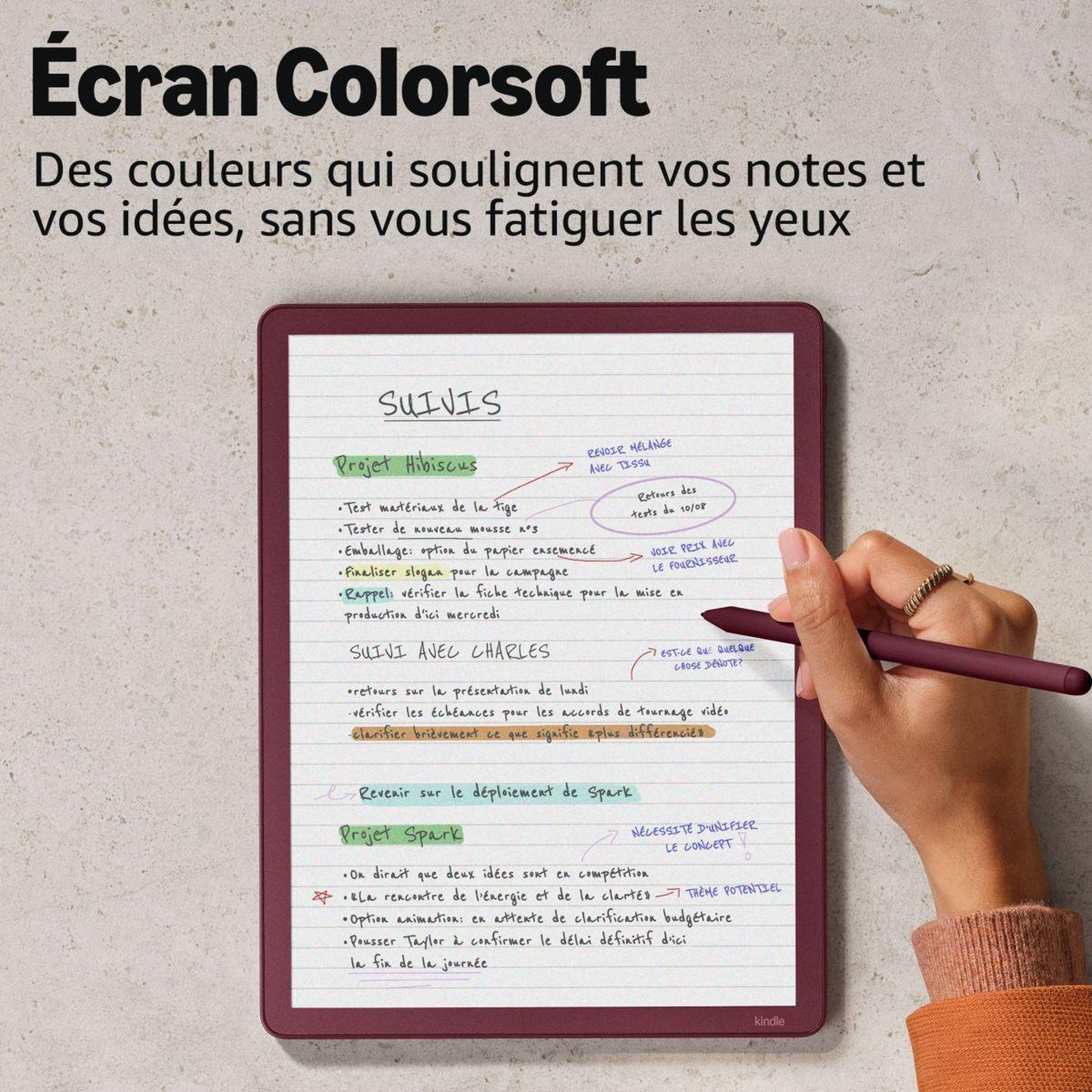 Voir la diapositive 4 : AMAZON Bloc-notes numérique kindle scribe colorsoft 64 go 2026 graph