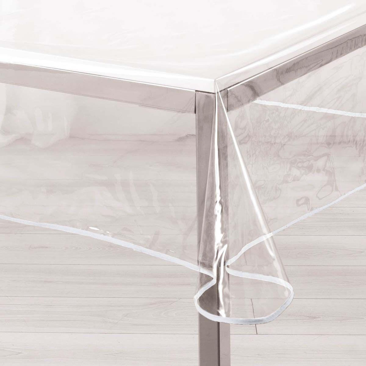 Paris Prix Nappe Cristal  Garden  140x240cm Transparent & Blanc