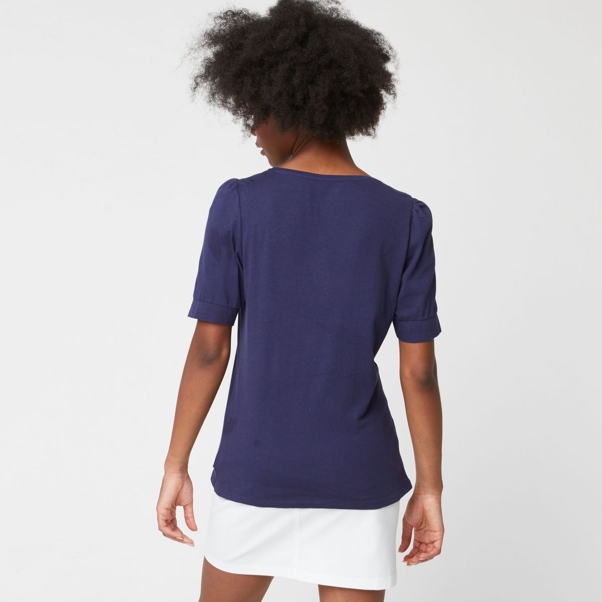 IN EXTENSO T-shirt manches courtes bleu marine femme