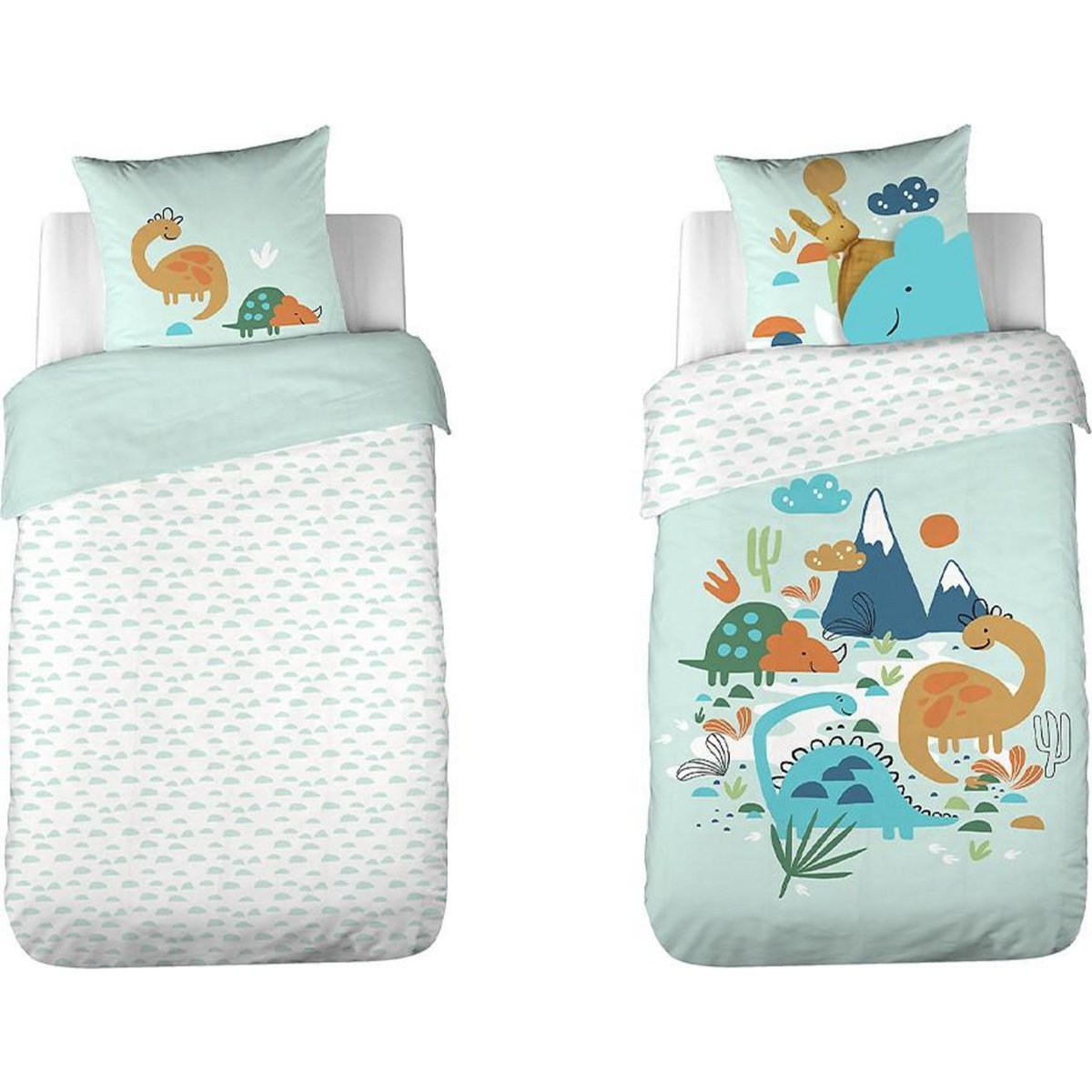 Home collection Parure housse de couette 2pcs 140x200cm 100%coton 57fils dilia