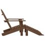 Voir la diapositive 3 : VIDAXL Chaise de jardin avec pouf Bois Marron